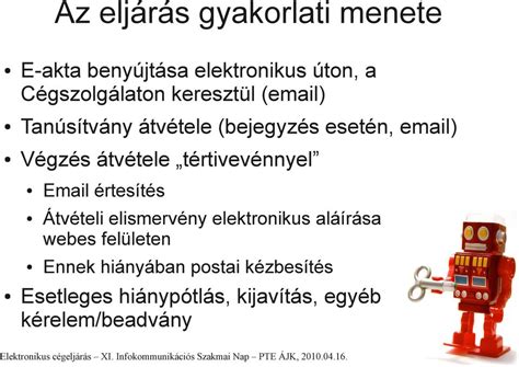 Elektronikus Cégeljárás .